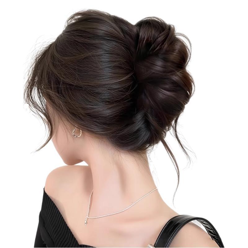 Fluffy Grab Clip Hair Bun Wig Ring Volumizing Hairpiece
