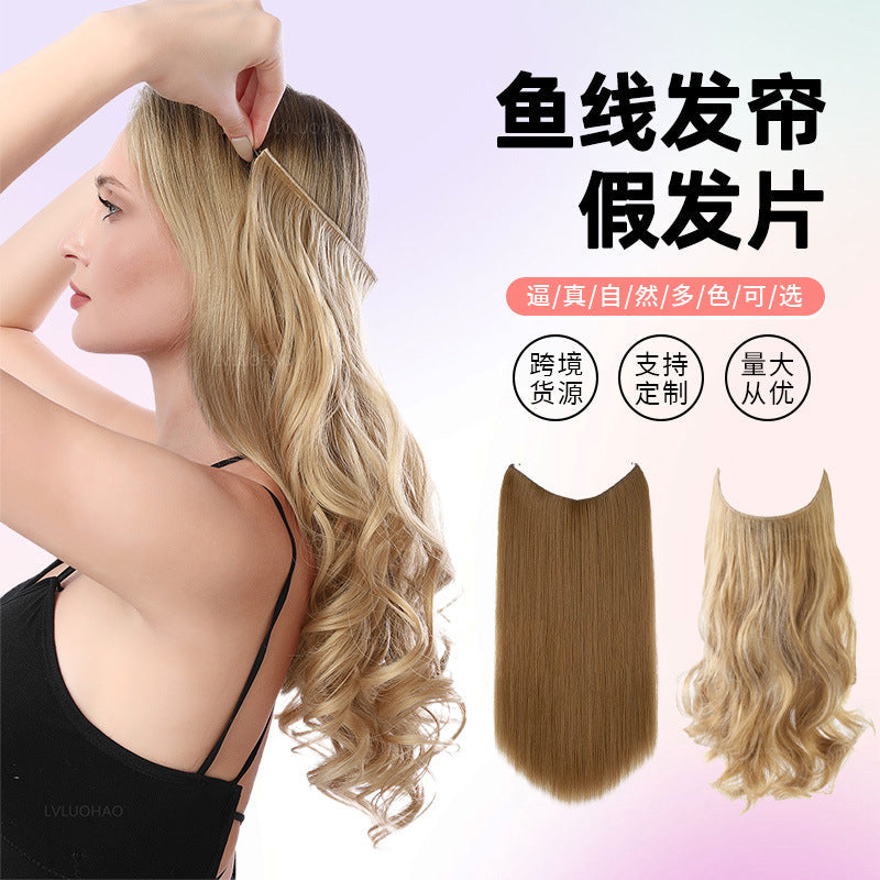 Matte High Temperature Fiber Fishing Line Hair Extension Long