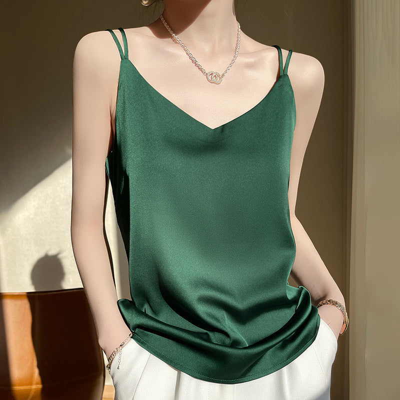 Women's V-Neck Camisole Loose Fit Summer Base Vest Top