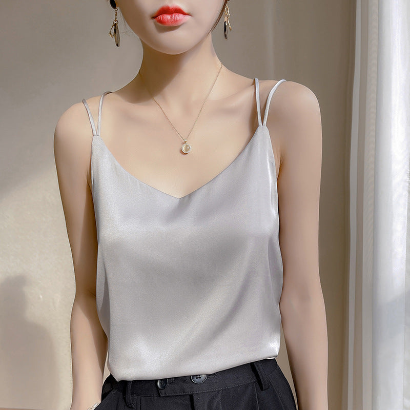 Women's V-Neck Camisole Loose Fit Summer Base Vest Top