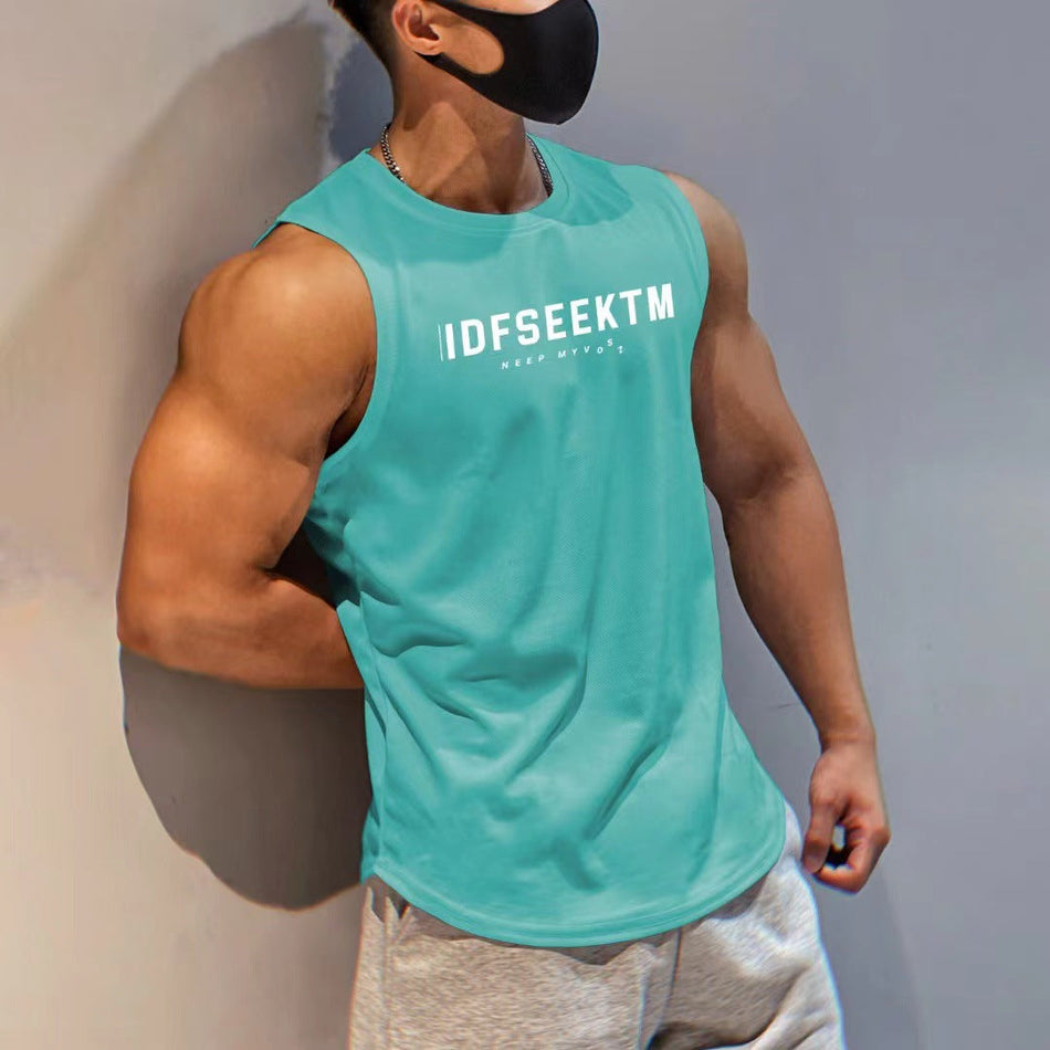 Men's Quick-Dry Mesh Sleeveless Sports Training Vest
