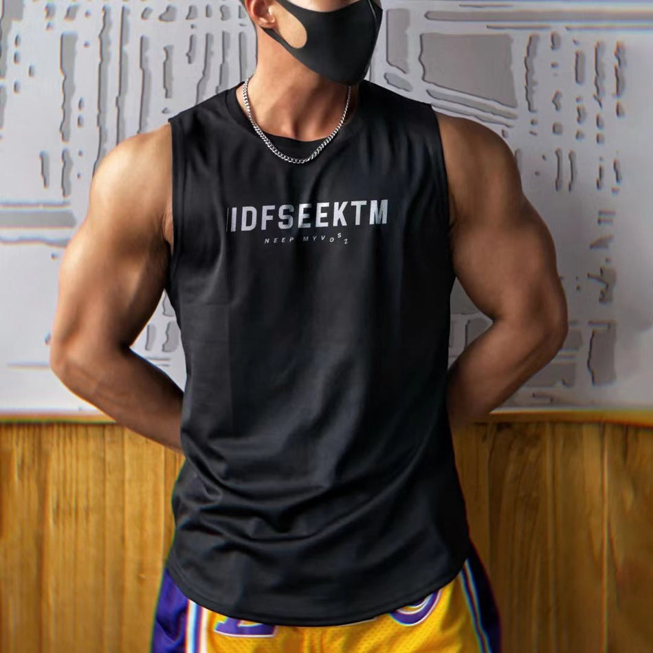 Men's Quick-Dry Mesh Sleeveless Sports Training Vest