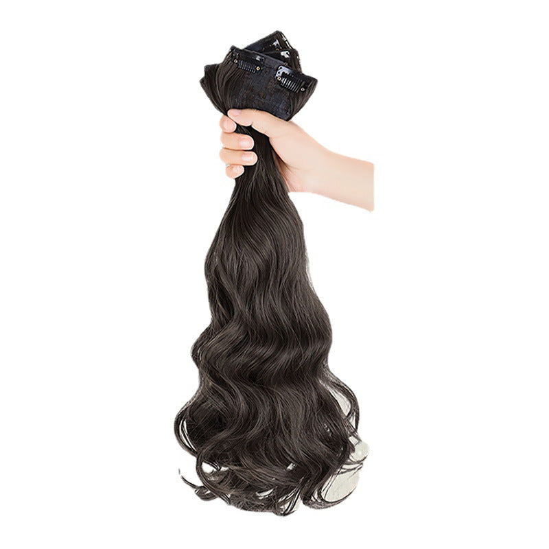 Long Curly Three-Piece Hair Extension Volume Wig Set Women