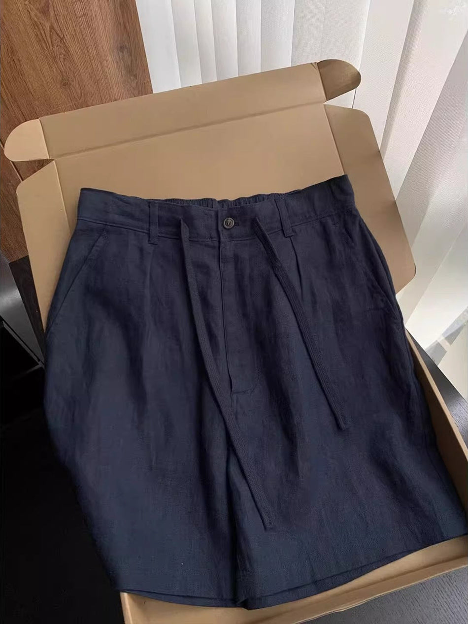 Men's Tencel Linen Loose Fit Summer Casual Shorts