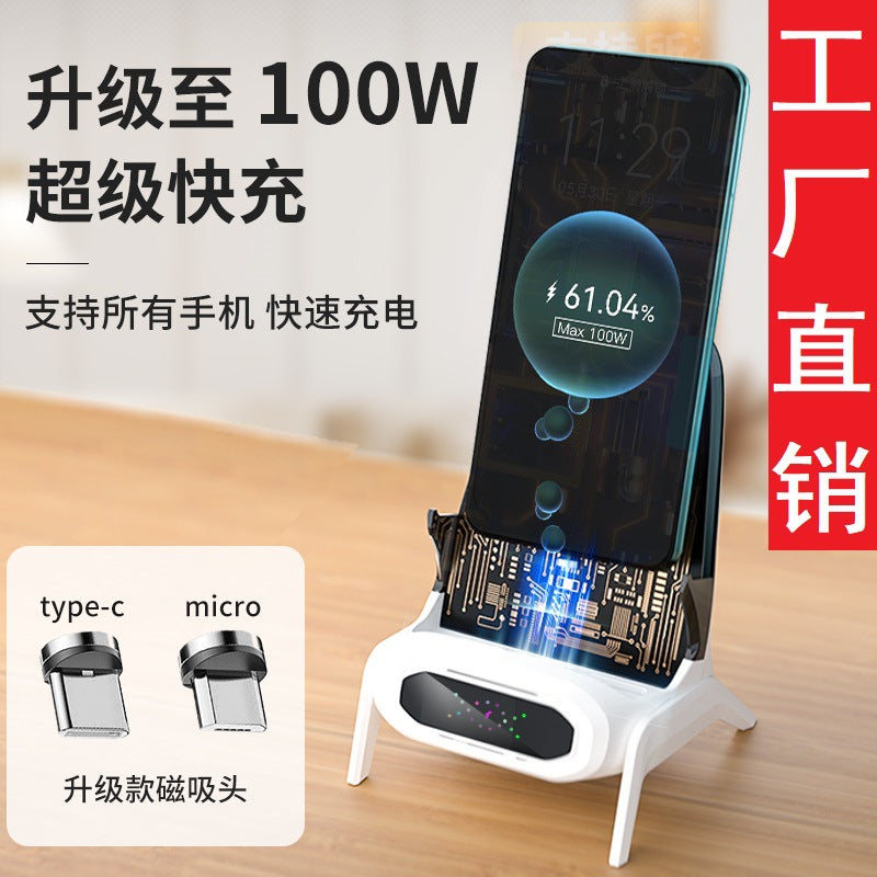 Transparent Multifunction Wireless Charging Phone Stand with
