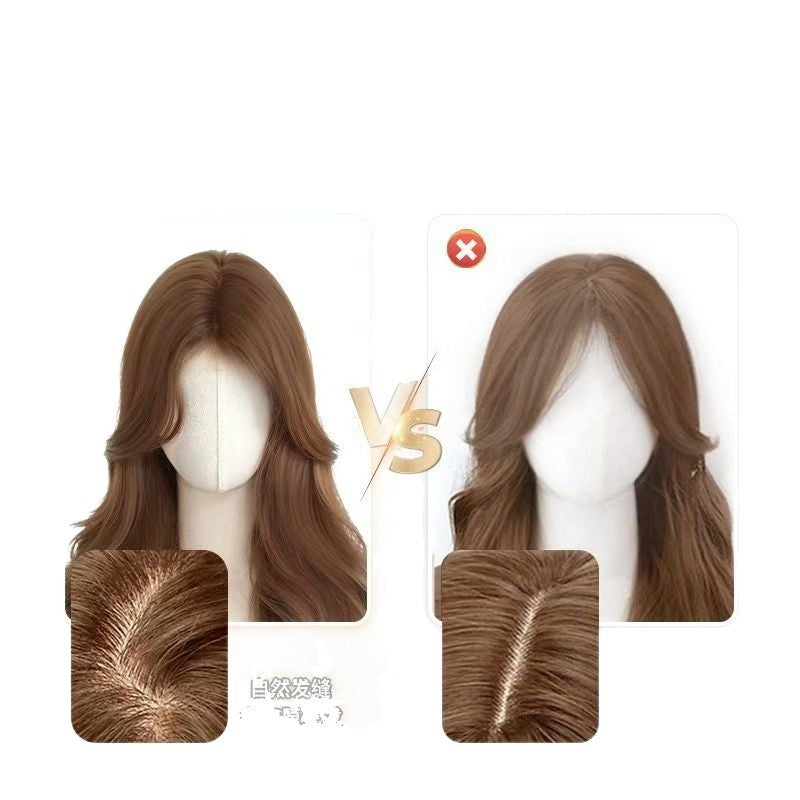 Long Curly Full Head Wig Set with Natural Big Wave Texture