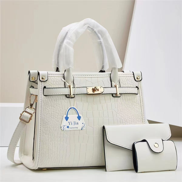 STOCK-Minimalist Three-Piece Women Shoulder Crossbody Bag Set