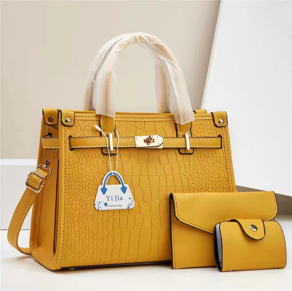 Minimalist Three-Piece Women Shoulder Crossbody Bag Set