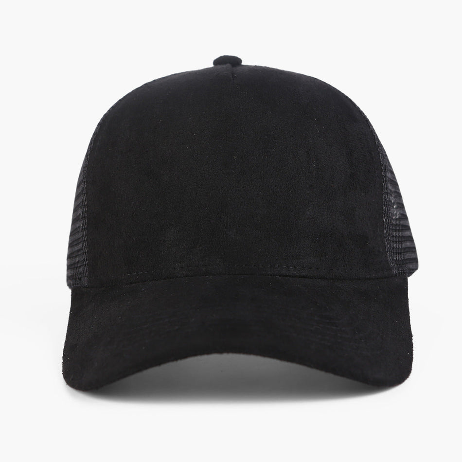 Retro Suede Mesh Baseball Cap Adjustable Sun Protection Hat