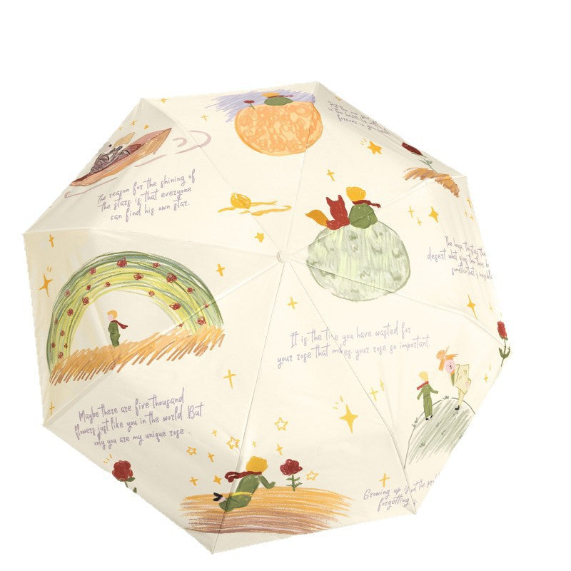 Compact UV Protection Folding Sun and Rain Umbrella