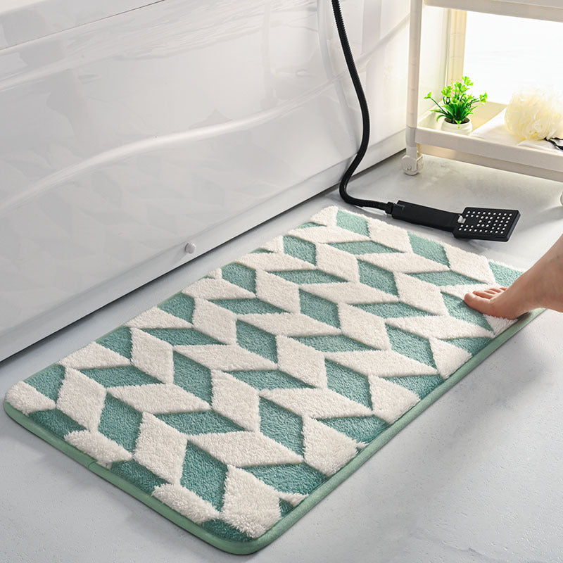Jacquard Shu Cotton Fleece Non-Slip Absorbent Floor Mat
