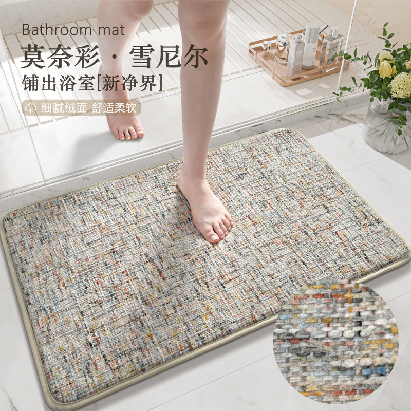 Absorbent Non-Slip Bathroom Door Floor Mat