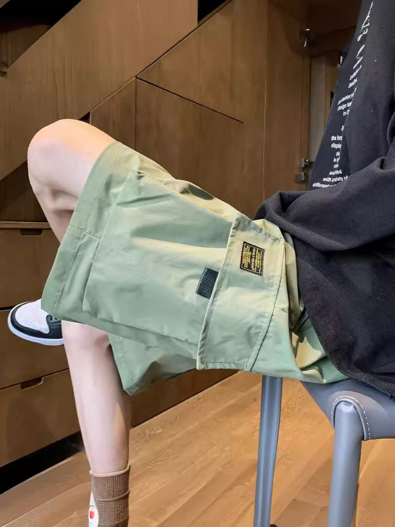 Japanese Style Men's Cargo Shorts with Large Pockets