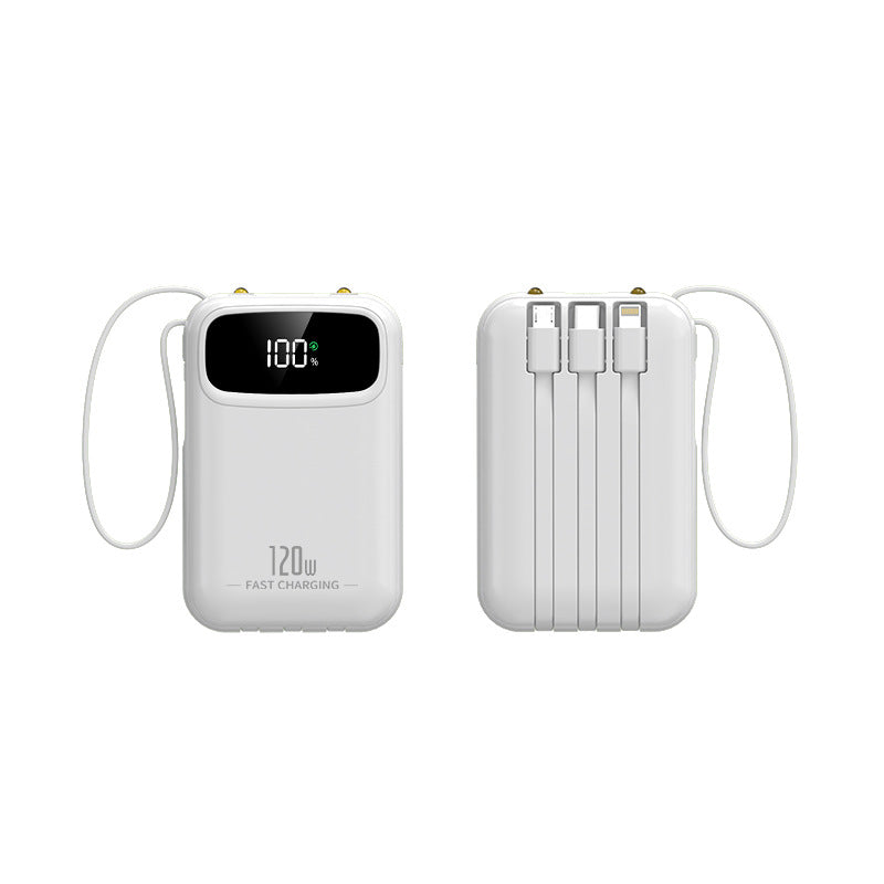 20000mAh Fast Charging Power Bank with Built-In Cable