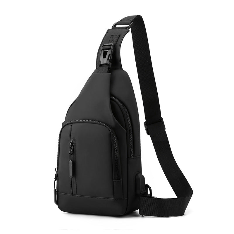 Men's Water-Repellent Crossbody Chest Bag Multi-Compartment Sling