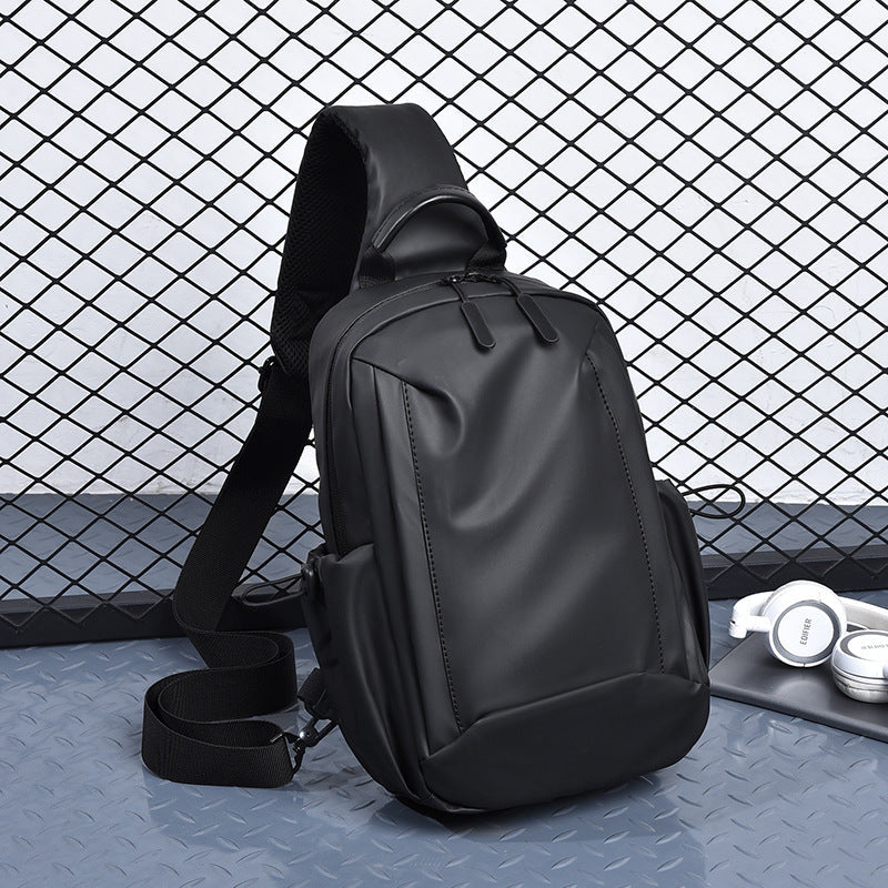 Men's Waterproof Oxford Crossbody Chest Bag Wear-Resistant