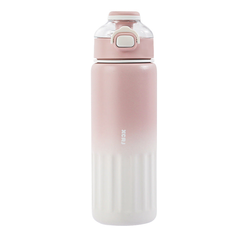 304 Stainless Steel Insulated Water Bottle with Straw