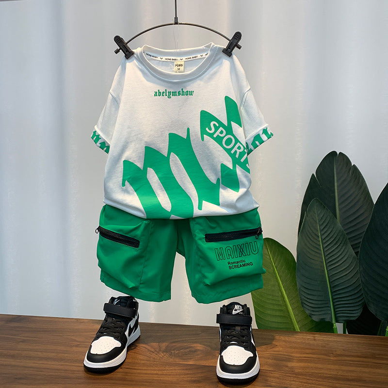 Boys Cotton Summer T-Shirt and Shorts Set Casual Outfit