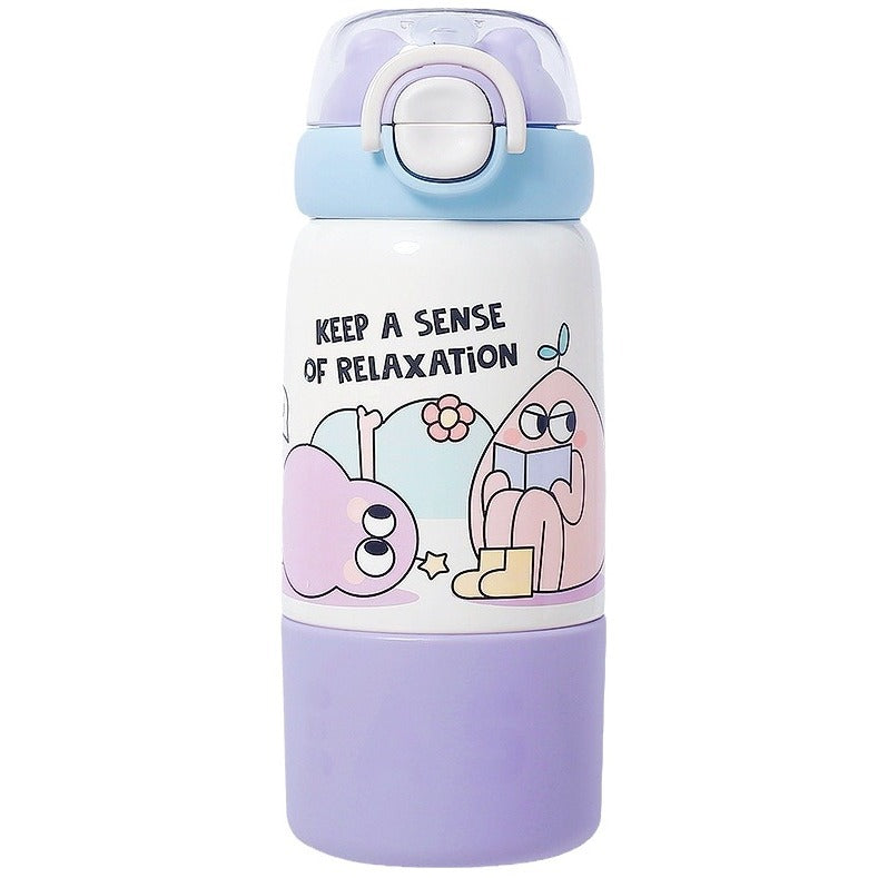 Kids 304 Stainless Steel Insulated Silicone Straw Cup