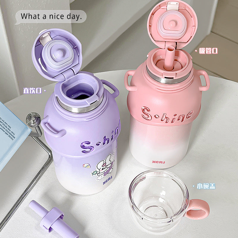 304 Stainless Steel Large Capacity Insulated Straw Cup
