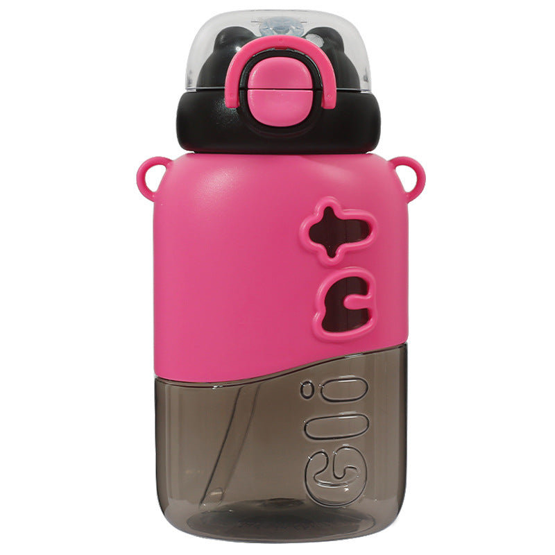 Kids Large Capacity Portable Silicone Straw Water Cup