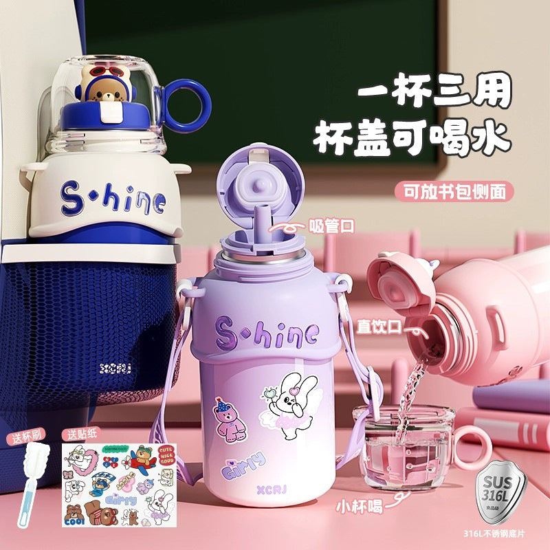 304 Stainless Steel Insulated Straw Bottle Gift Cup