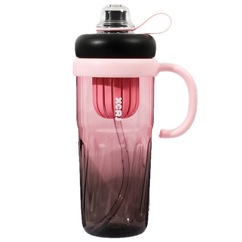 Car-Mounted Large Capacity Plastic Straw Water Cup