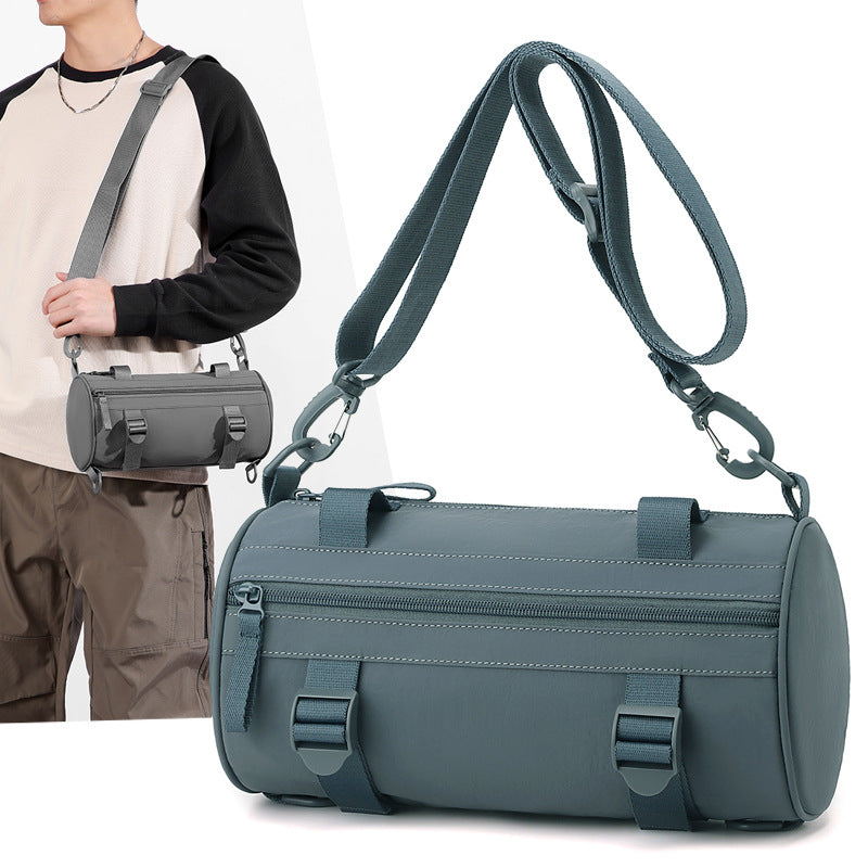 Unisex Cylindrical Crossbody Bag Lightweight Casual Shoulder Bag