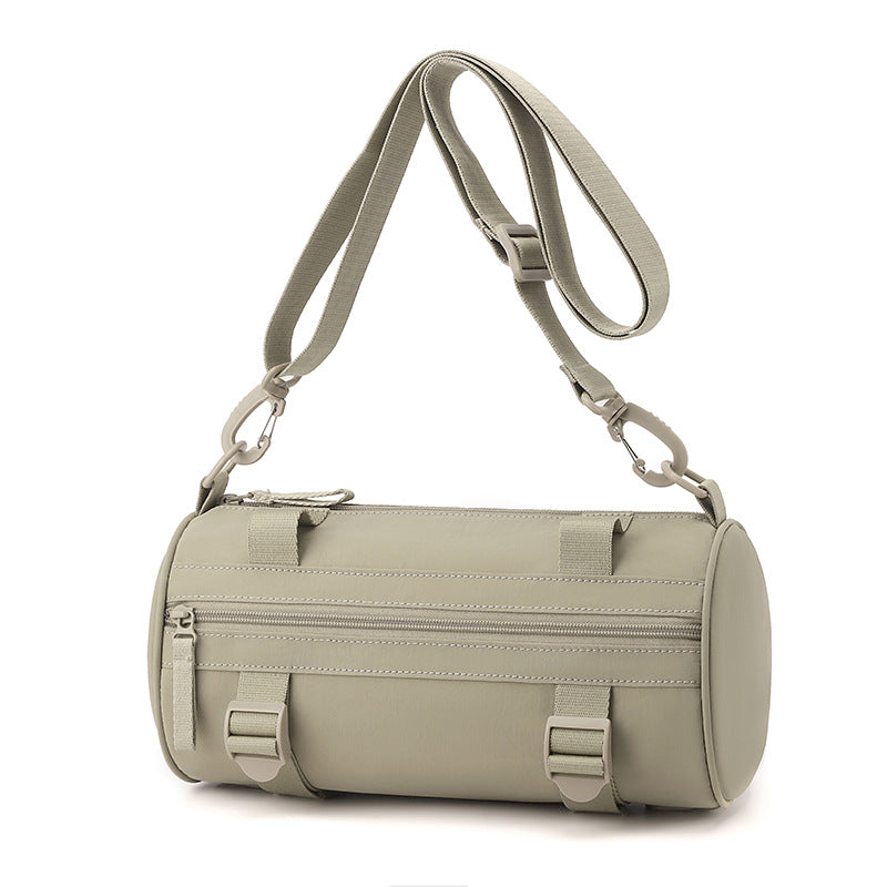 Unisex Cylindrical Crossbody Bag Lightweight Casual Shoulder Bag