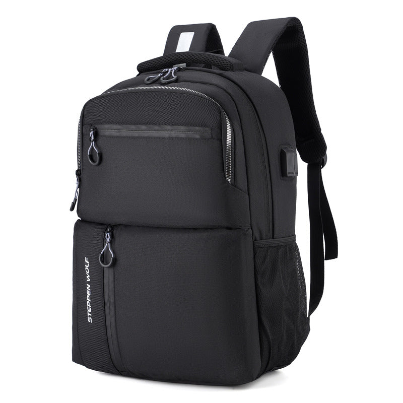 Men's Waterproof Oxford Backpack 16-Inch Laptop Casual Travel Bag
