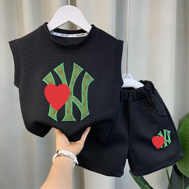 Boys and Girls Sleeveless Sports Set Summer K-Style Outfit