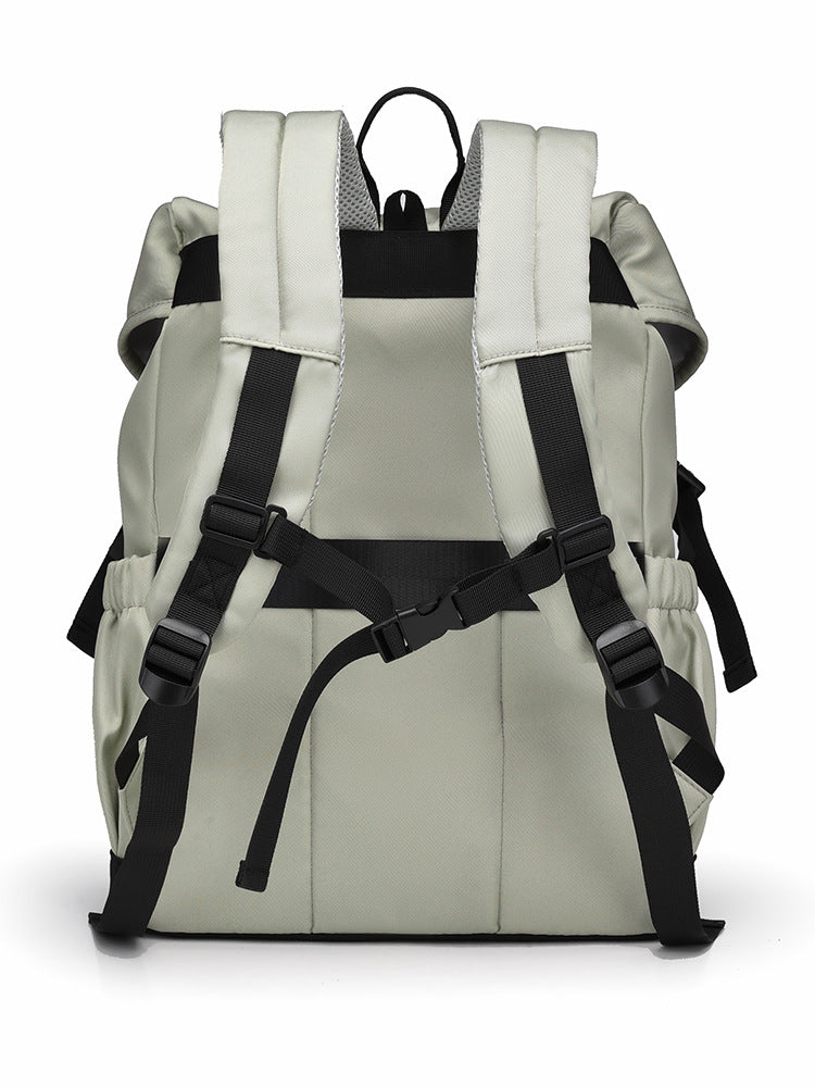 Unisex Lightweight PU Backpack 16-Inch Laptop Travel Bag