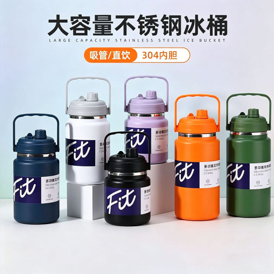 Large Capacity Stainless Steel Insulated Sports Ice Bucket Cup