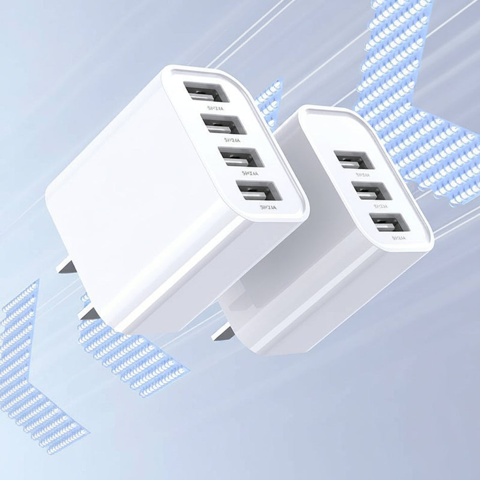 Pisen 18W 3-4 Port Multi-Port USB Fast Charger for Phone Tablet