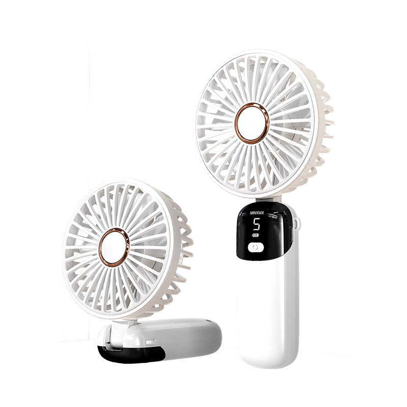 Dual Motor USB Handheld Fan with Digital Display