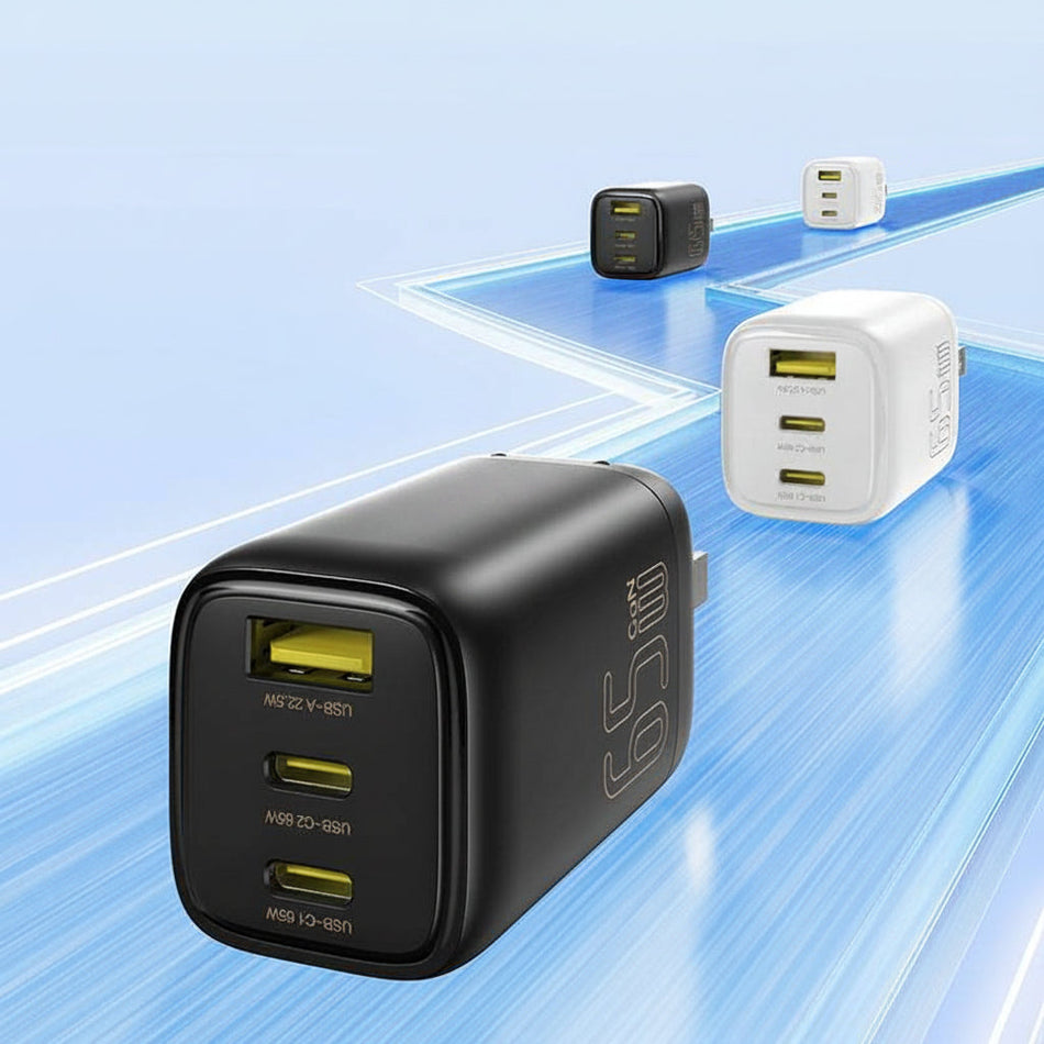 Pisen 65W GaN Multi-Port Type-C PD Fast Charger for Laptop Phone