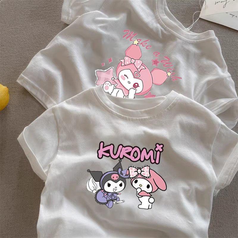 Kids Cartoon Cotton T-Shirt Soft Round Neck Summer Top