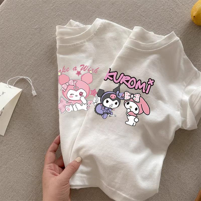 Kids Cartoon Cotton T-Shirt Soft Round Neck Summer Top