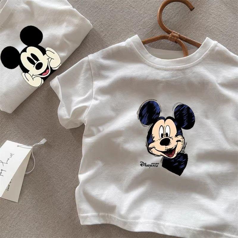 Kids Cartoon Cotton T-Shirt Casual Round Neck Summer Top