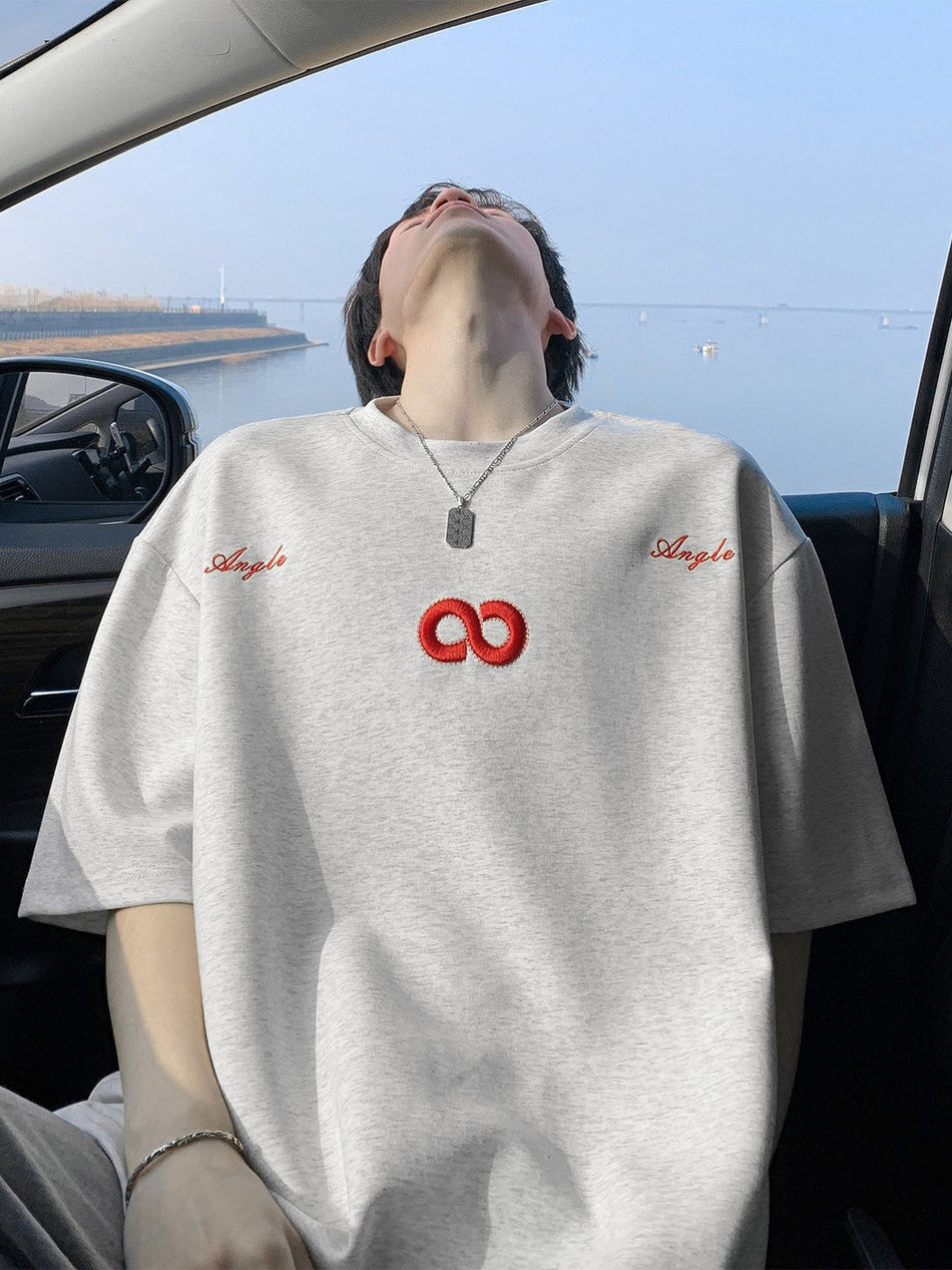 Men's Cotton Letter Print Loose Fit T-Shirt