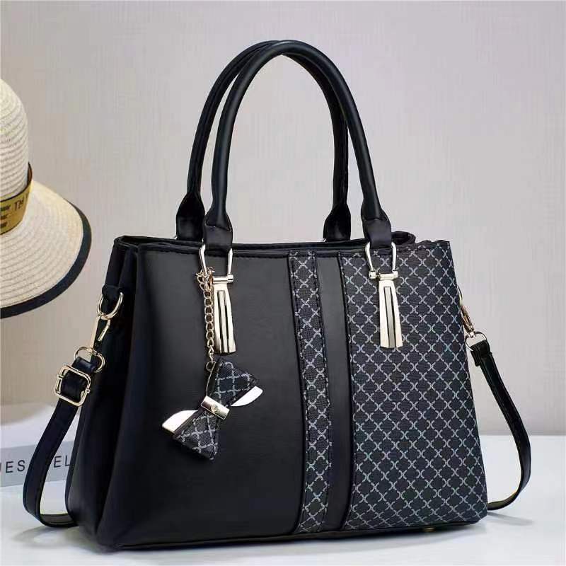 Printed Three-Layer Large Capacity Women Shoulder Crossbody Bag