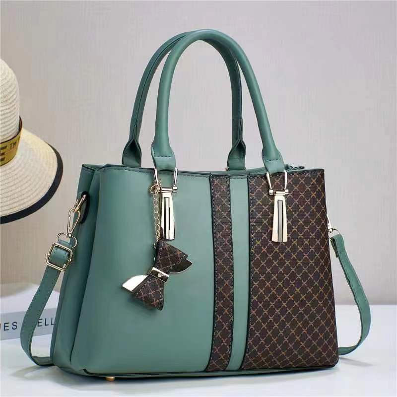 Printed Three-Layer Large Capacity Women Shoulder Crossbody Bag