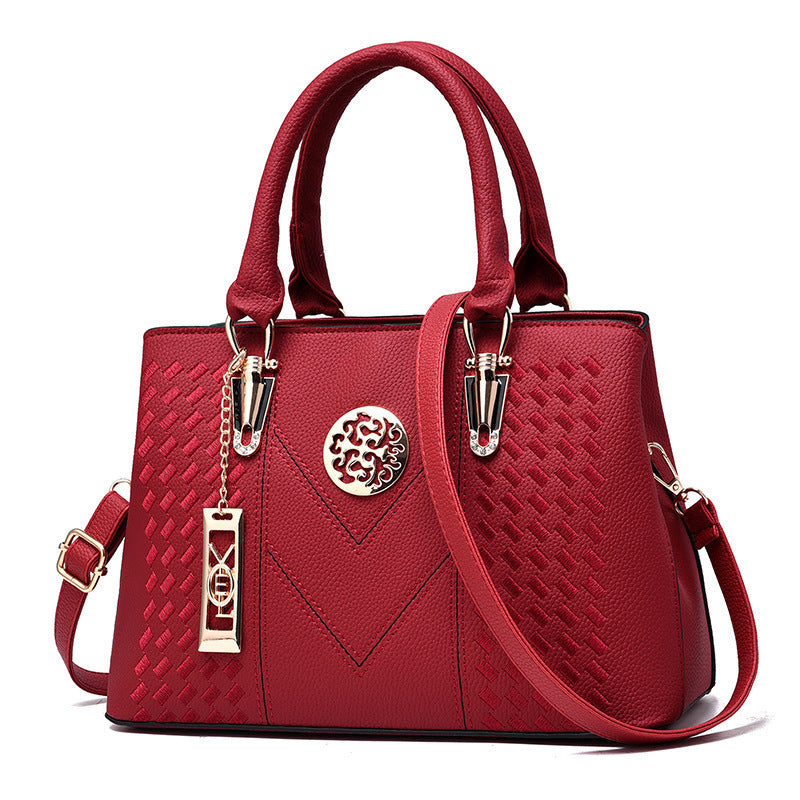 Embroidered Large Capacity Women Shoulder Crossbody Handbag