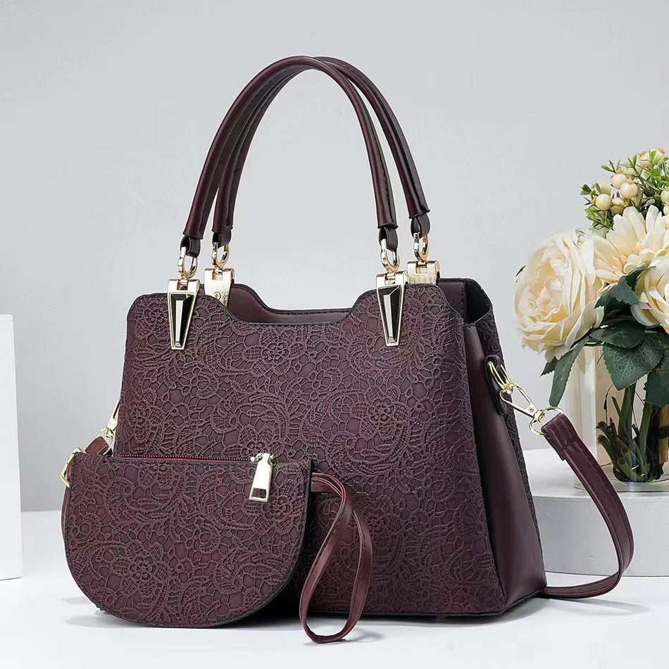 Printed Two-Piece Women Large Capacity Shoulder Crossbody Bag Set