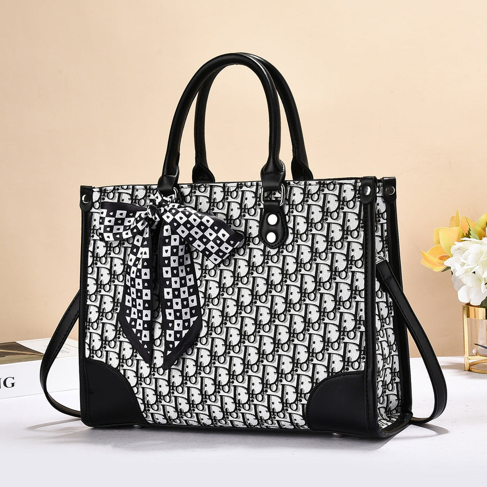 Printed Retro Large Capacity Women Tote Shoulder Bag