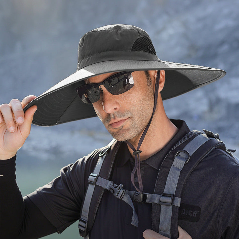 Men's Fisherman Hat UV Protection Quick-Dry Outdoor Sun Hat