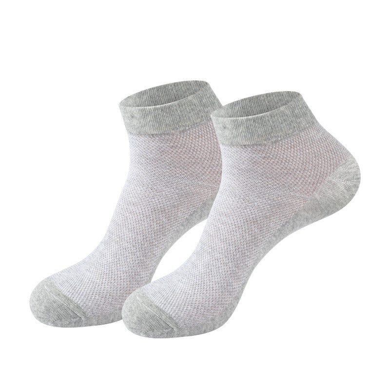 Men's Cotton Low Cut Breathable Mesh Deodorant Socks