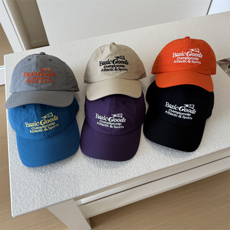 Quick-Dry Letter Embroidered Baseball Cap Sun Protection Hat