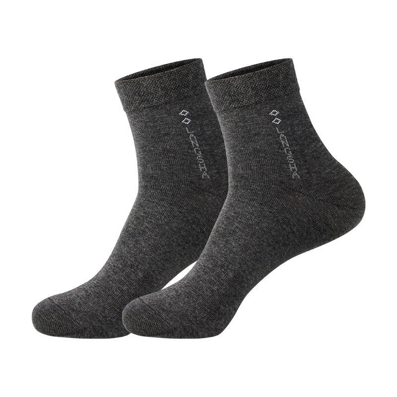 Men's Pure Cotton Mid-Calf Socks Antibacterial Breathable Design