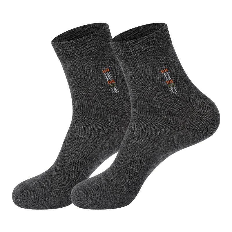 Men's Cotton Mid-Calf Socks Antibacterial Breathable Deodorant